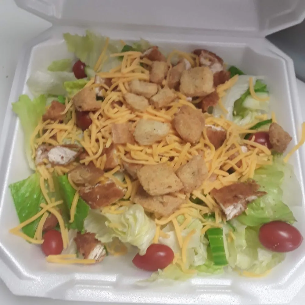 House Salad with Fried Chicken